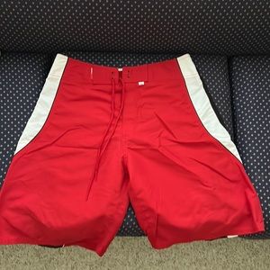 O’Neill Red and Black Men’s Board Shorts - size 34 - like new